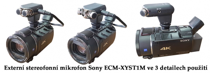 Mikrofon Sony ECM-XYST1M a videokamera Sony AX53 Mikrofon Sony ECM-XYST1M a videokamera Sony AX53