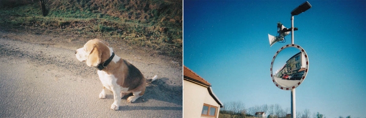 Dvojice naskenovaných fotografií po vyvolání z filmu 