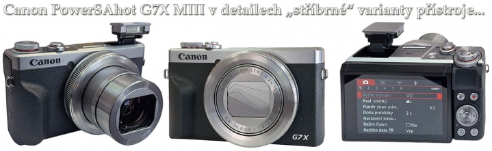 Canon PowerShot G7X MIII v barvě ČERNO-SŘÍBRNÉ