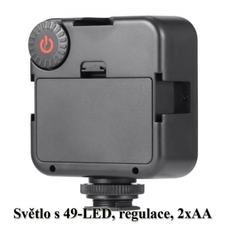 Světlo se 49-LED v pohledu zezadu s regulátorem