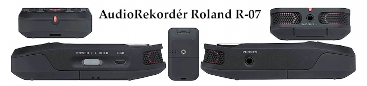 Audiorekordér Roland R-07 ve všech detailech přístroje Audiorekordér Roland R-07 ve všech detailech přístroje