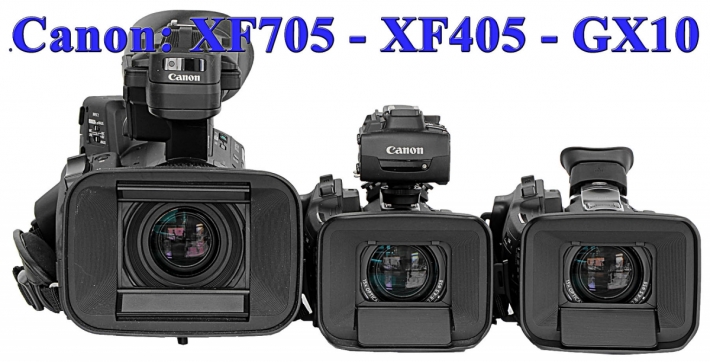Videokamery Canon XF705, XF405 a GX10 - srovnání Videokamery Canon XF705, XF405 a GX10 - srovnání